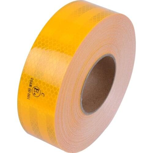2" x 150' PET clear ECE104 High Safety Warning truck reflective material car stickers super yellow reflective tape
