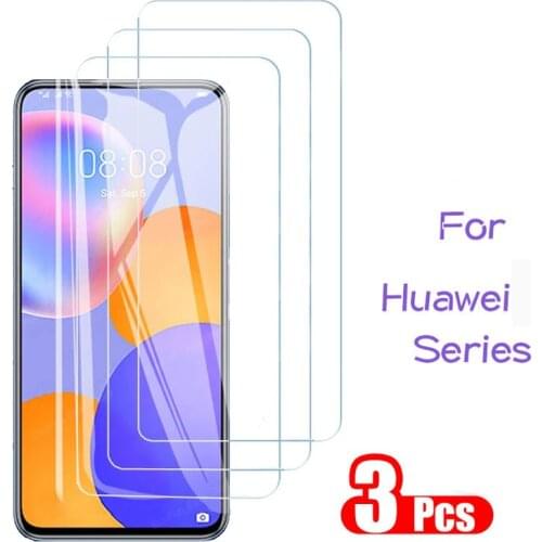 3Pcs/Lot For Huawei Y9a Tempered Glass 9H Screen Protector For Huawei y8p y7p y6p y5p y 9a 8p 7p 6p 5p Protective Glass Film