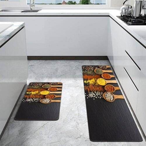 1Pcs Fresh Food Kitchen Carpet Living Room Hallway Floor Rug Non-slip Bathroom Mat Tatami Eva Gym 40*60cm Entrance Door Mats
