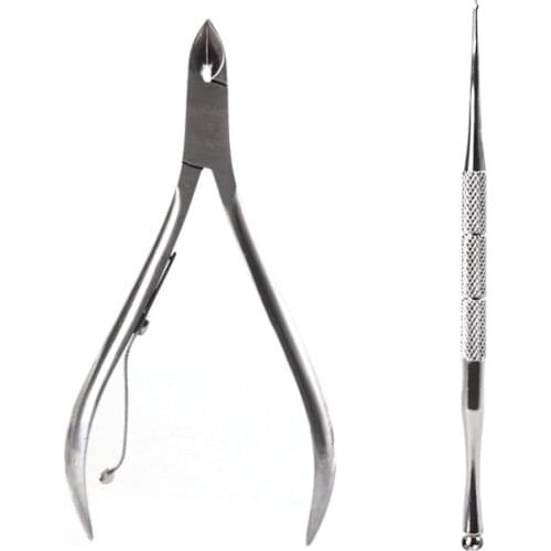2PCS / set of ingrown toe nail correction pliers fast ship knife dead skin remover paronychia foot pedicure care tool
