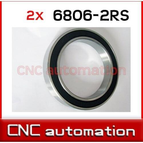 2pcs rubber sealed 440 stainless steel hybrid ceramic ball bearings S6806 6806 2RS 30*42*7mm Si3N4 bike part