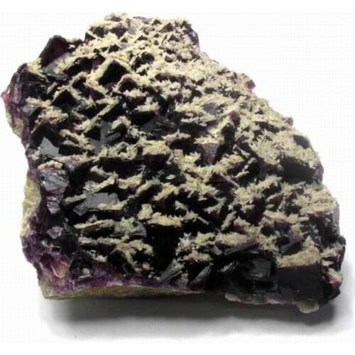 2473g Purple Fluorite Cluster on Matrix - crystals and stones healing Mineral specimen Home Decor feng shui decoration