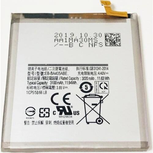 3.85V 3100mAh EB-BA405ABE For A40 2019 SM-A405F SM-A405FN/DS SM-A405FM/DS Battery