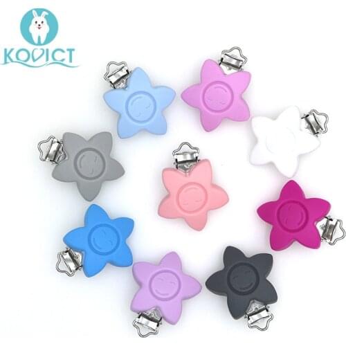 3Pcs Baby Pacifer Clips smile Shape Perle Silicone Teether Clip DIY Baby Dummy Chain Nipple Holder rodent Nursing Teething