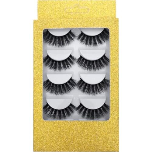 5 Pairs Soft 5D Multipack Mink Hair False Eyelashes Handmade Wispy Fluffy Long Lashes Natural Eye Makeup Tools Faux Eye Lashes