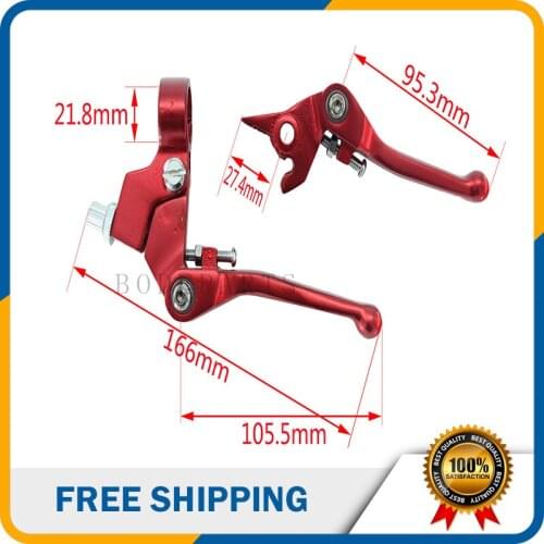 Motorcycle Accessories Grip For Chinese-made Small Off-road CNC Aluminium Oxide Fold A Brake Handle CNC-101 Free Shipping