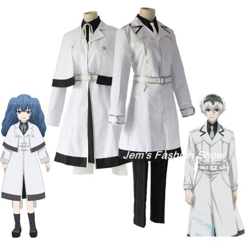 Anime Tokyo Ghoul:re Cosplay Yonebayashi Saiko Kaneki Ken Haise Sasaki Costumes White Halloween Party Full Set Outfit