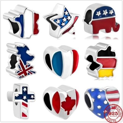 New DIY fine beads Fit Original Pandora Charms Silver 925 Bracelet Jewelry