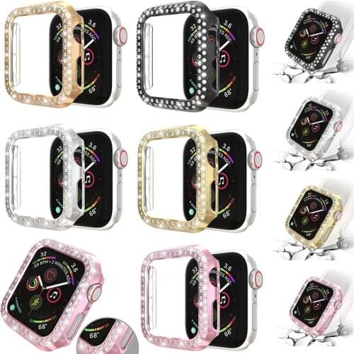 Diamond Bumper Protective Case for Apple Watch Series 5 4 40mm 44mm Cover for Iwatch 3 2 1 38MM 42MM Watch Frame Accessories