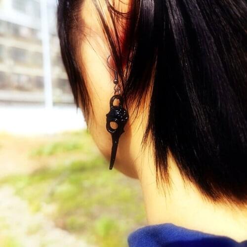 Black Crow Skull Earrings for Women Gothic Witchcraft Skeleton Wizard Earings Animal Birds Jewelry Accessories Wholesale VGE128