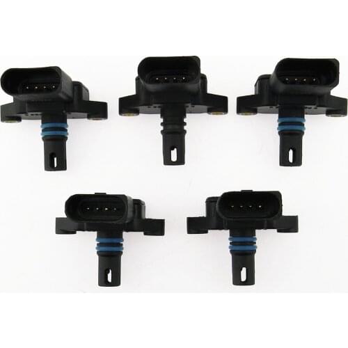 SCJYRXS Qty 5 MAP Boost Pressure Sensor For Beetle Golf MK3 MK4 Bora Caddy Fabia Octavia Seat Leon Ibiza Toledo 036906051D