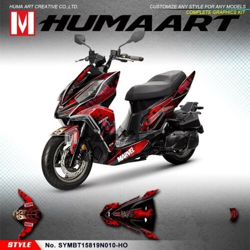 HUMAART Custom Graphics Motorcycle Décor Vinyl Decals Sticker Kit for SYM DRG BT 158 2019 2020