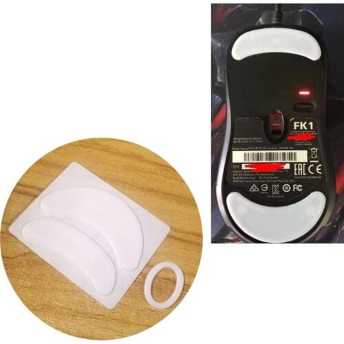 LX9B 1 Pack Esports Tiger Gaming ICE Version Mouse Skates Mouse Feet for ZA12/ ZA11/ Fk/ AM/S Mouse White Glides Curve Edge