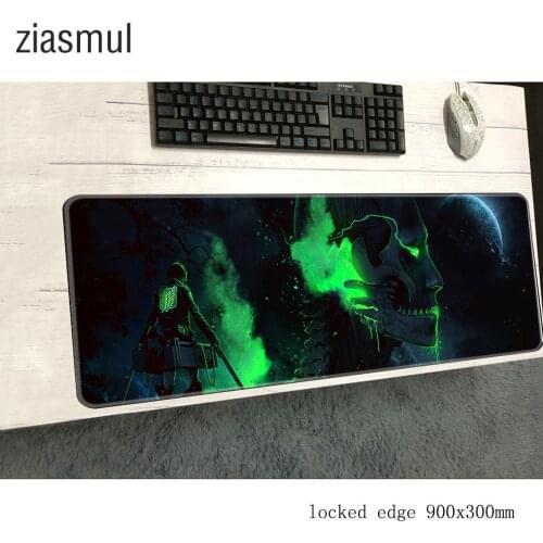 Ziasmul attack on titan mouse pad pad to mouse notbook computer mousepad locrkand gaming padmouse gamer keyboard mouse mats