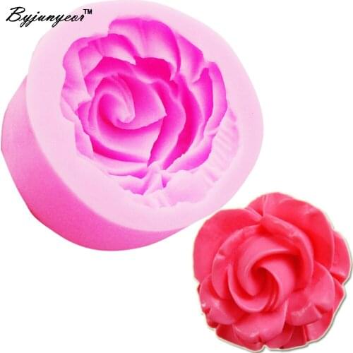 M069 1Pcs Rose Epoxy UV Resin Silicone Mold Mould Chocolate Candy Jello 3D Cake Tools Bakeware Pastry Bar Mold