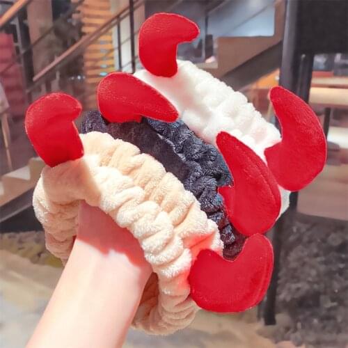 Sweet Fluffy Hair Band Makeup Shower Wash Face Sport Velvet Headband Funny Festival Party Bandana Festival Party Bandana
