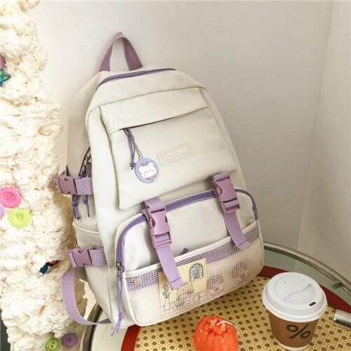Cute Teenage Girls Backpacks School Bags Nylon Young Student Backpack Women 2021 New