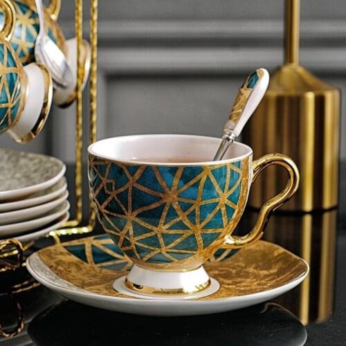 EECAMAIL European Style Luxury Bone China Coffee Cup Set Palace Style Retro Afternoon Tea Valentine Gift Coffee Cup