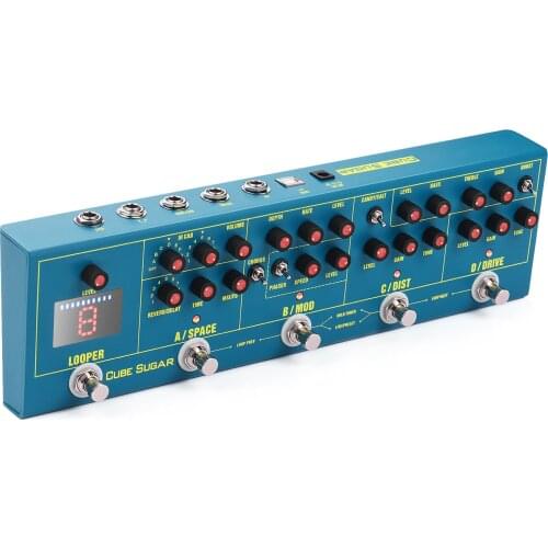 Ammoon CUBE SUGAR Combined Effect Pedal 5 Analog Effects (Boost/Overdive/Distortion/Chorus) guitar pedal guitar accessories