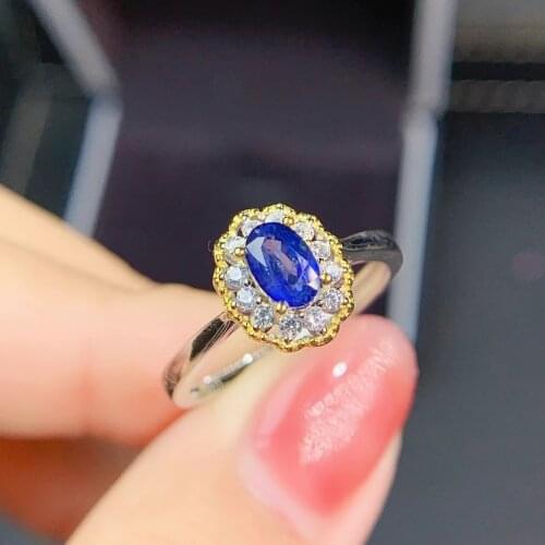 QTT Blue Oval CZ Stone Wedding Rings For Women Jewelry Silver Color Cubic Zircon Engagement Crystal Ring Jewelry