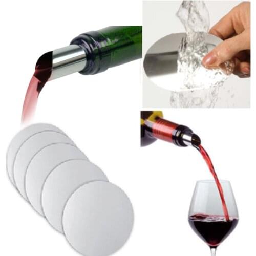 10 PCS/Set Foldable Wine Pourer Aluminum Foil Silver Wine Pourer Drop Stop Pouring Disk Pour Spout Pack Home Bar Wine Tools