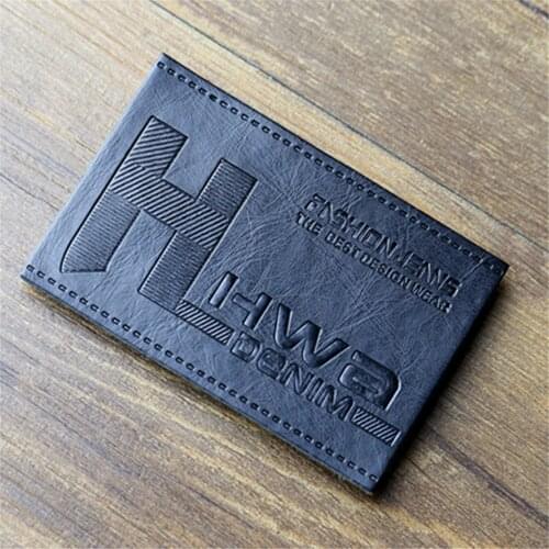 300pcs\lot styles leather label handmade Patchwork DIY Sewing label cloth Garment Customized mixed