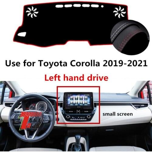 TAIJS Factory light-preventing non reflective Leather Car Dashboard cover For TOYOTA COROLLA 2019-2021 Left hand drive