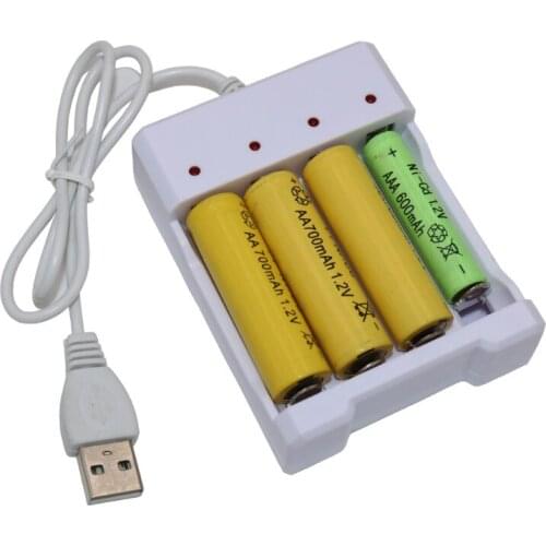 Universal Battery Charger Battery Charging Tool For AA/AAA Battery USB 4 Slots Rechargeable Battery Quick Charge Adapter