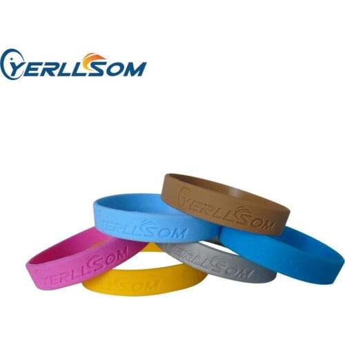 YERLLSOM 100PCS/Lot High Quatlity Customized Rubber Silicone Bracelets only Debossed for events YS20052901