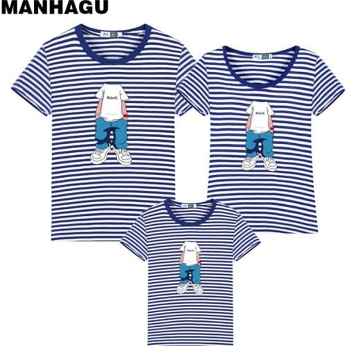 MANHAGU 1 piece Baby Boys Girls T Shirts Family matching mother daughter kids clothes mother father son outfits