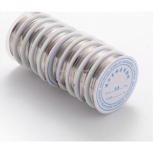 10 rolls 0.8mm Copper Wire Beading Wire for Jewelry Making DIY Bracelet Necklace Accessories Findings Nickel Free about 3m/roll