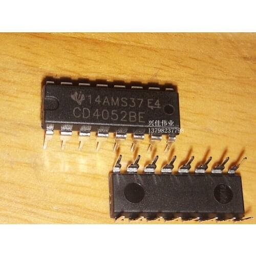 10PCS New CD4052 CD4052BE DIP-16 multiplexer / demultiplexer