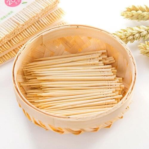 200Pcs/ Bag Disposable Wood Tandenstokers Bamboo Toothpick For Home Restaurant Hotel Toothpicks Tandenstokers Table Accessories