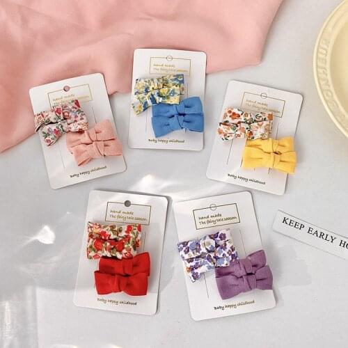 4 Pcs/Set Baby Girls Cute Candy Flower Bow Ornament Hair Clips Children Lovely Sweet Barrettes Hairpins Kids Hair Accessories