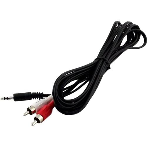 5x 3.5mm Stereo Male Plug to 2RCA Phono Male Audio AV Video Headphone Adapter Connector Cable Cord 1.5m/3m/5m