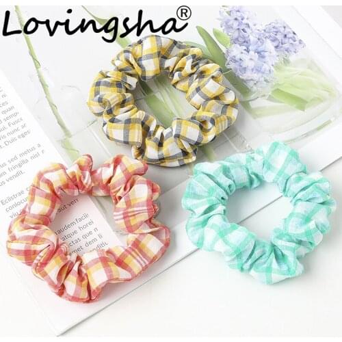 LOVINGSHA Candy Color Hair Accessories For Women Ladies Hair Tie Brand Girl Scrunchies Ponytail Hair Female Holder Rope FC212