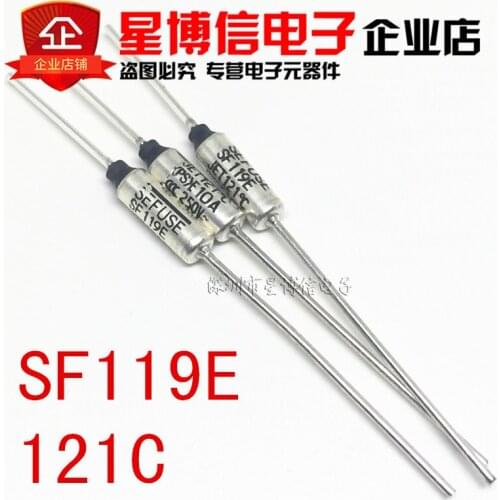 Free Shipping 200PCS SEFUSE Cutoffs Thermal Fuse 121C 121 Degree 10A 250V Metal SF119E