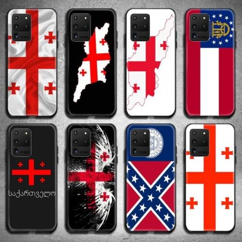 Georgia Grunge Flag Phone Case for Samsung Galaxy S20 FE plus Ultra S6 S7 edge S8 S9 plus S10 5G lite 2020