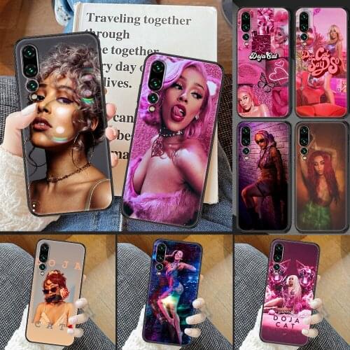 Rapper Doja Cat Phone case For Huawei P Mate P10 P20 P30 P40 10 20 Smart Z Pro Lite 2019 black luxury back pretty prime