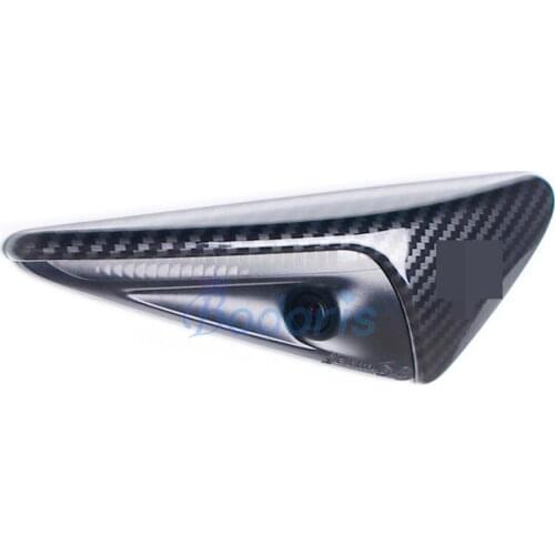 Carbon Fiber Color Side Camera Protector Cover Decoration Trim Car Styling For Tesla Model 3 2017 2018 2019 Accessories
