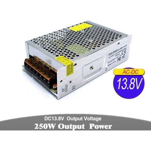 Single Output 13.8V 250W Power Supply Switching Driver Transformers 220V 110V AC DC13.8V SMPS for CCTV Stpper CNC Machinery Lamp