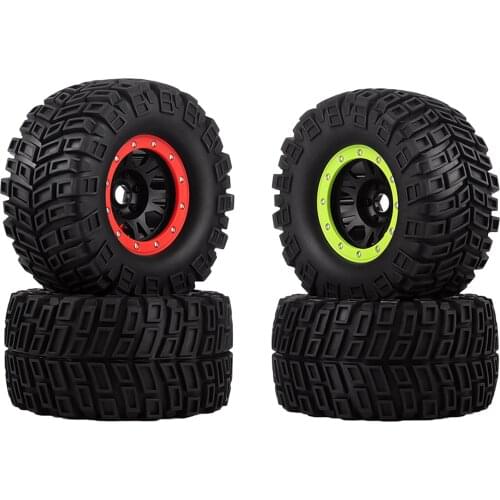 2PCS RC Car Rubber Tire Wheel Rim Set Fit for BUSH G5 E6 G2 Revo HPI Savage Hp 1:8 RC Monster Car Spare Parts Accessory