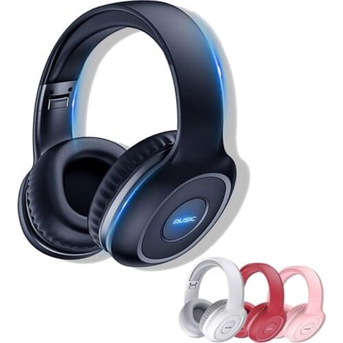 Colorful female Wireless headset 3D Stereo bluetooth Headphones Foldable Gaming Earphones With Microphone Support TF Card