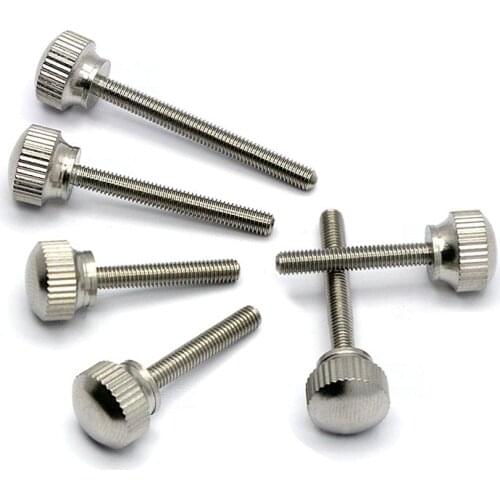M3 Stainless Steel Knurling Head Knurled Thumb Screw Hand Tighten Lock Screws