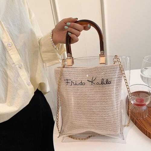 Fashion Women Straw Handbags High Quality Summer Ladies Shoulder Bags Casual Female Chain Crossbody Bags for Women Messenger Bag