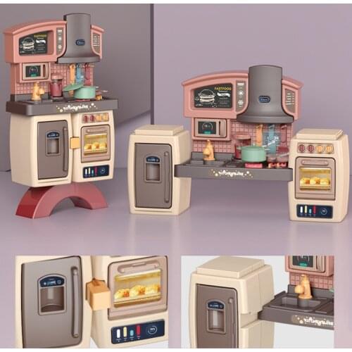 Childrens Kitchen Utensils Sets Doll House Accessories Role Play Educational Toys For Children Tableware Birthday Gift For Girl