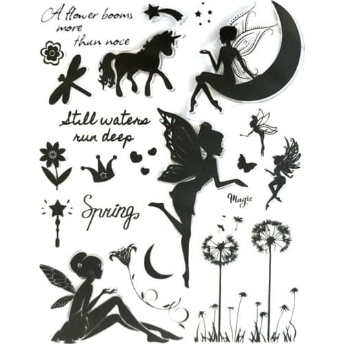 NEW Cling Stamp Of Cute Butterfly Cat Rabbit Duck Birds Castle Star Handmade Album Scrapbooking DIY Soft Clear Seal Ink Stencil