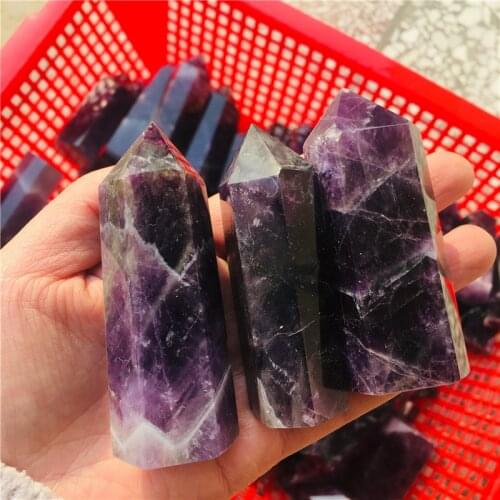 Wholesale natural amethyst hexagonal crystal quartz mineral crystal home decoration stone