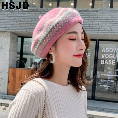 Autumn Winter Women Wool Berets French Painter Hat intage Berets Caps British Style Girls Winter Hats Female Warm Walking Cap