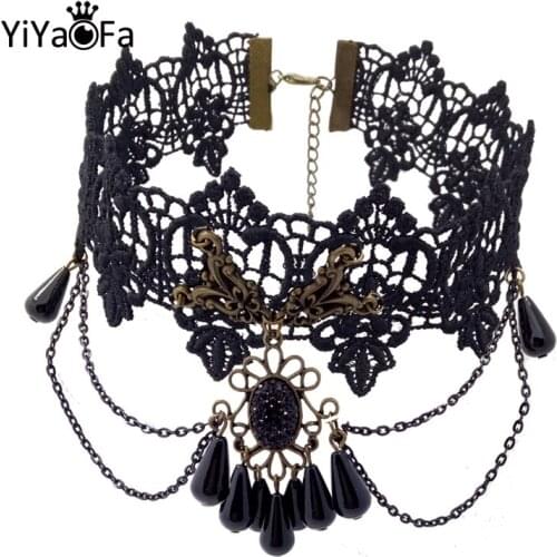 YiYaoFa Vintage Choker Necklace for Women Gothic Jewelry Necklace & Pendant Women Accessories Collar Statement Necklace GN-29